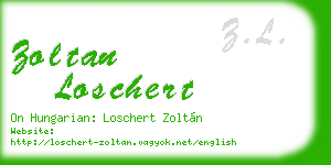 zoltan loschert business card
